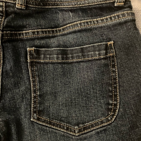 the limited low-rise flare leg dark wash blue denim jeans size 4 y2k - Picture 6 of 8